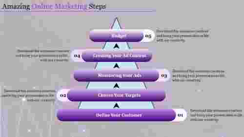 online marketing ppt download-amazing online marketing steps-5-purple